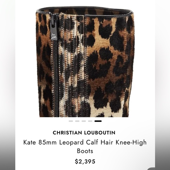 Christian Louboutin kate leopard calf hair boot - Picture 3 of 5